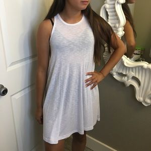 Free People BEACH white racerback cover up